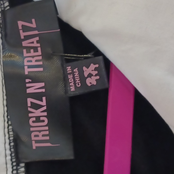 DOLLSKILL 2x TRICKZ N TREATZ BLACK SHORT-SLEEVED BONES MINI DRESS COLLAR - Picture 12 of 15